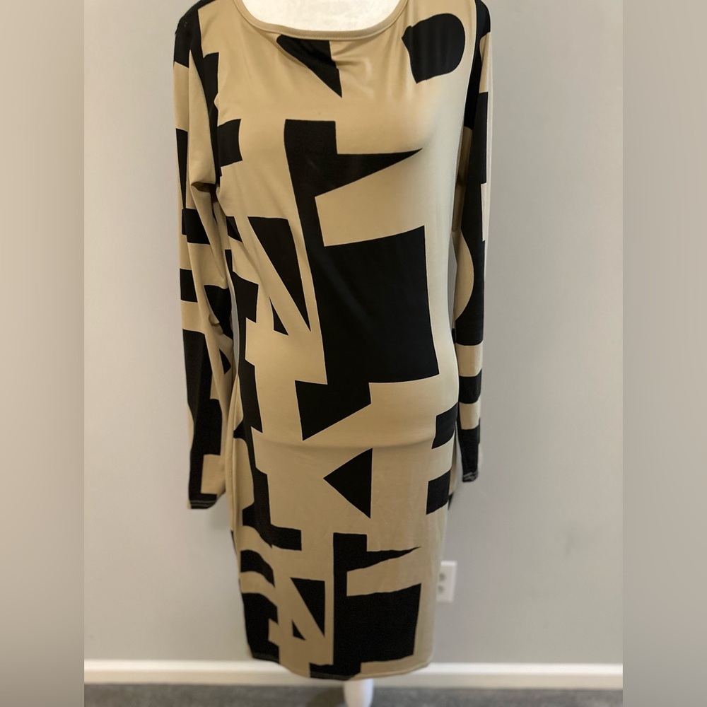Sexy dress, brown/black, M